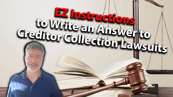 EZ Instructions To Write An Answer To Creditor Collection Lawsuits