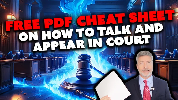 Free PDF Cheat Sheet On How To Talk And Appear In Court