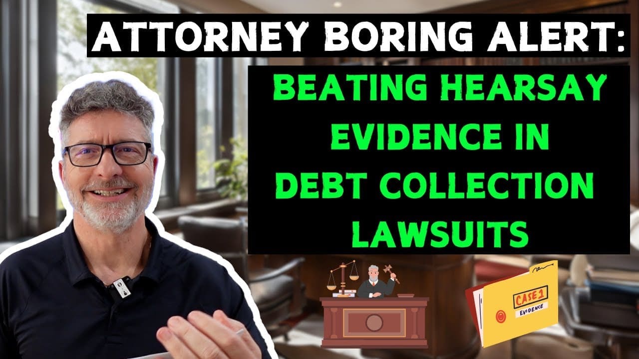 Beating Hearsay Evidence in Debt Collection Lawsuits