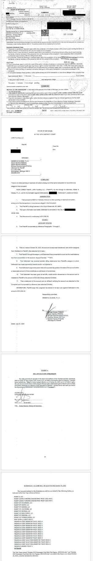 LVNV Lawsuit v Debtor Redacted LVNV Lawsuit v Debtor Redacted