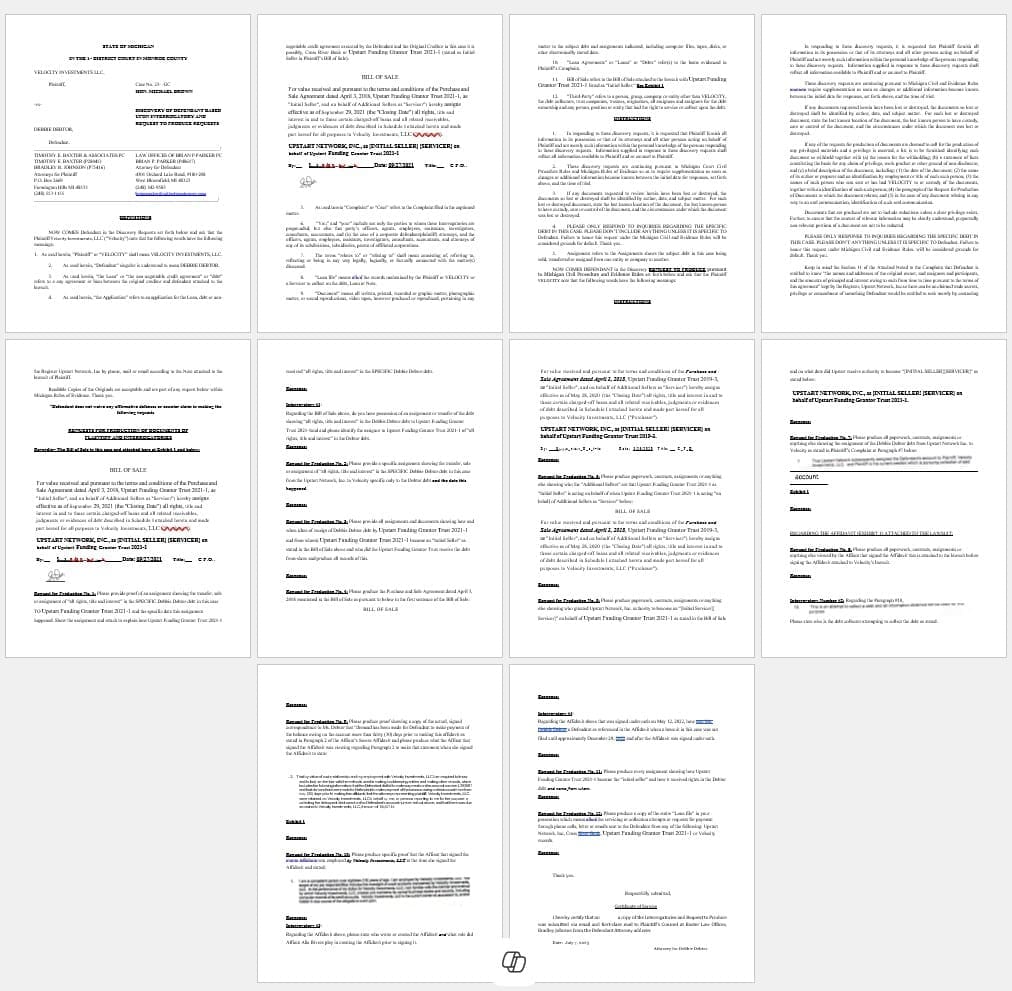 Discovery Requests based upon the Bill of Sale and Affidavit Discovery Requests based upon the Bill of Sale and Affidavit